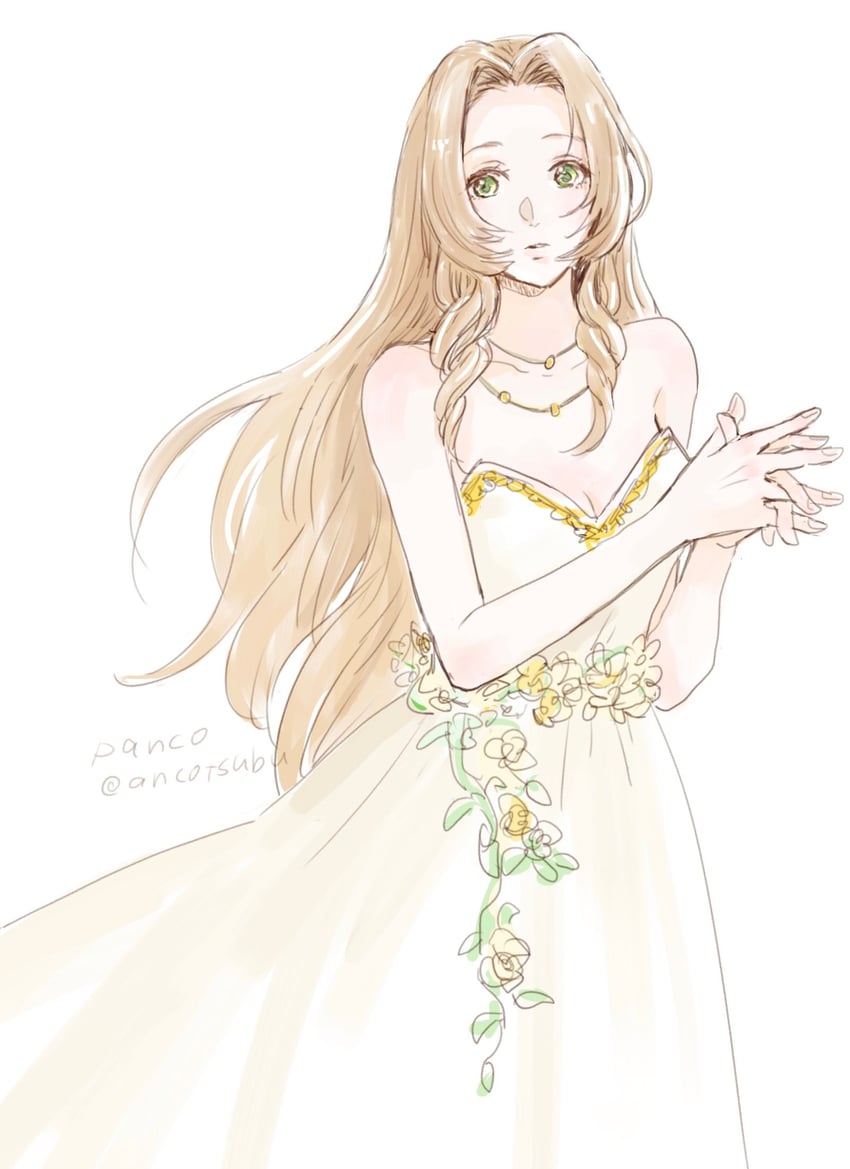 aerith gainsborough (final fantasy and 3 more) drawn by ancotsubu