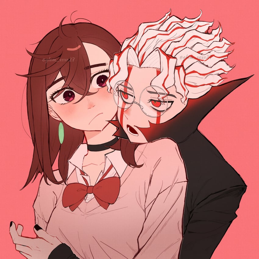 ayase momo and takakura ken (dandadan) drawn by glamoro_27