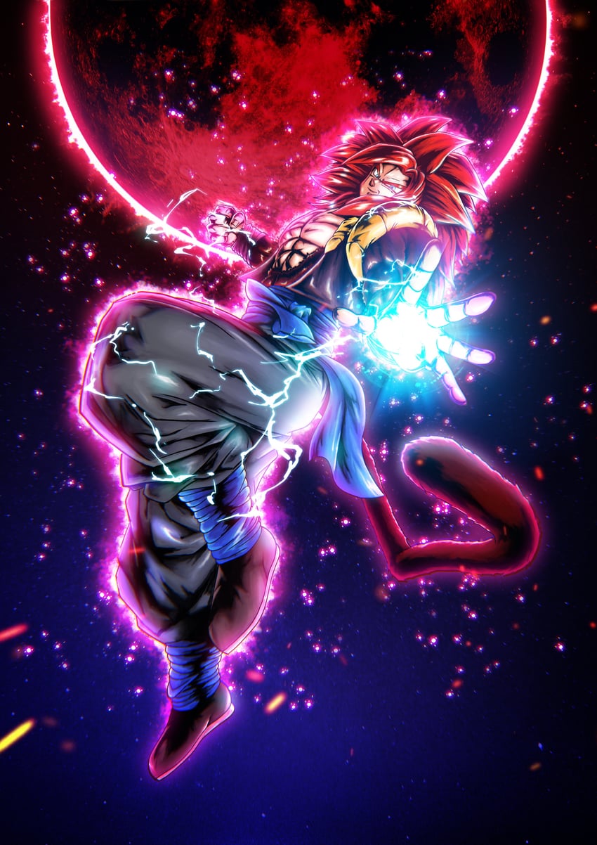 gogeta (dragon ball and 1 more) drawn by ego_vegeta