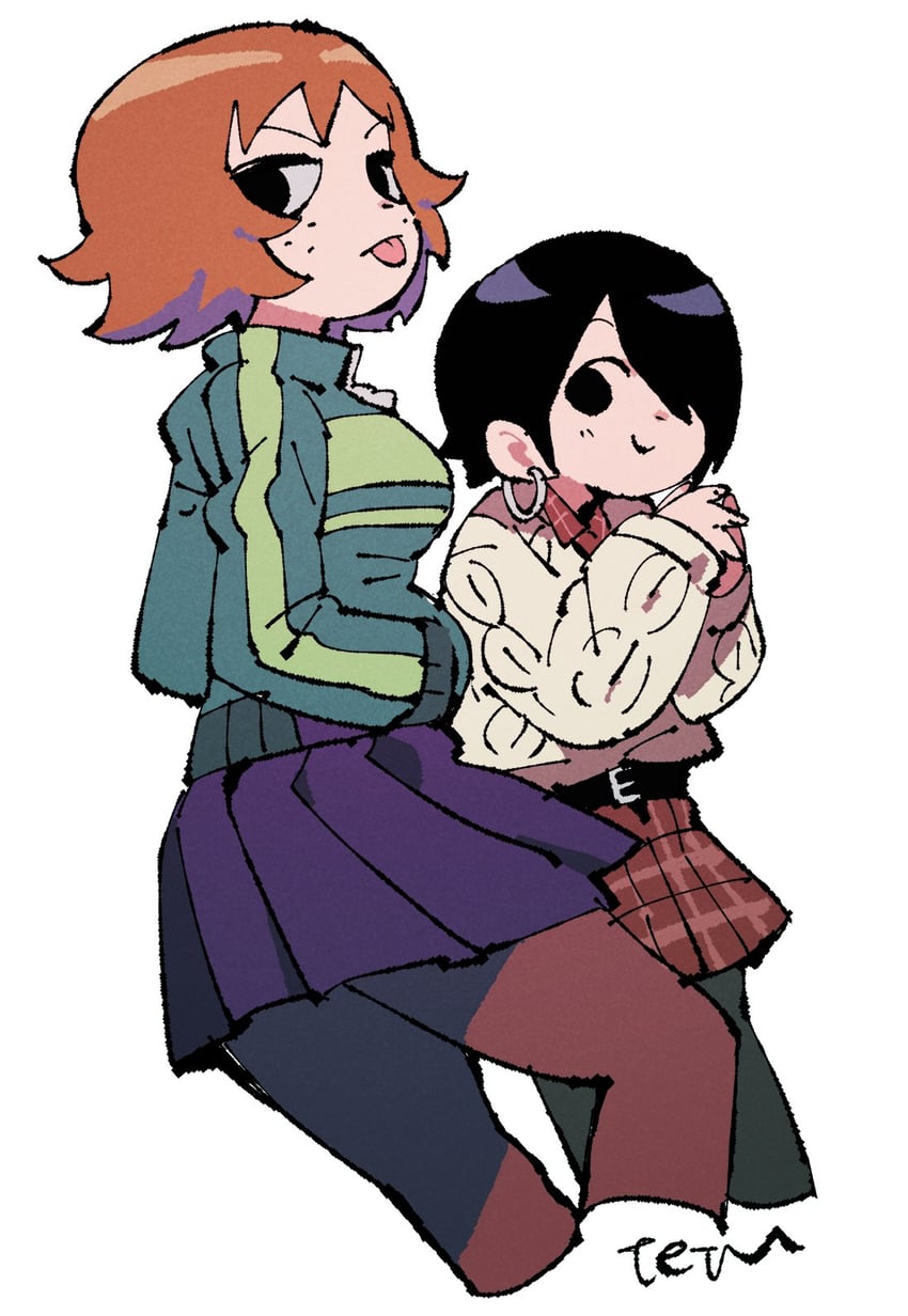 kim pine and knives chau (scott pilgrim and 1 more) drawn by tetsu_(teppei)