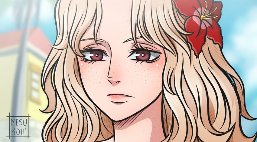 portgas d. rouge (one piece) drawn by mesukohi