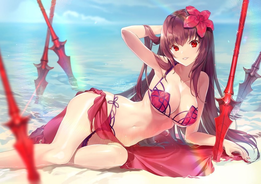 scathach (fate and 1 more) drawn by kagachi_saku