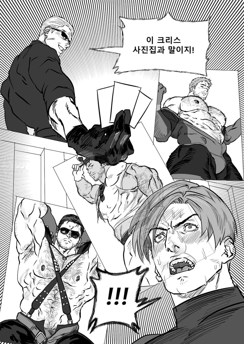 leon s. kennedy, chris redfield, and albert wesker (resident evil and 2 more) drawn by 123456dyom