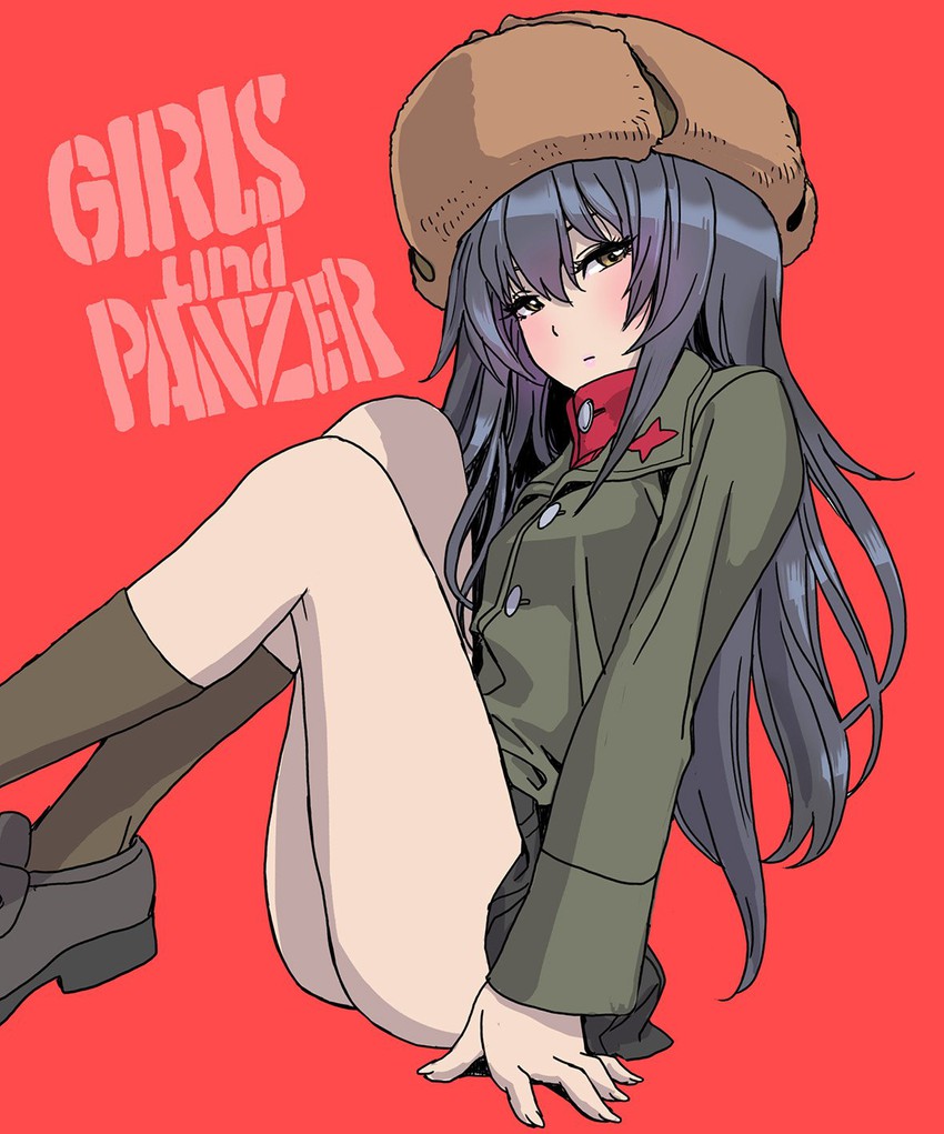 reizei mako (girls und panzer) drawn by yamashita_shun'ya