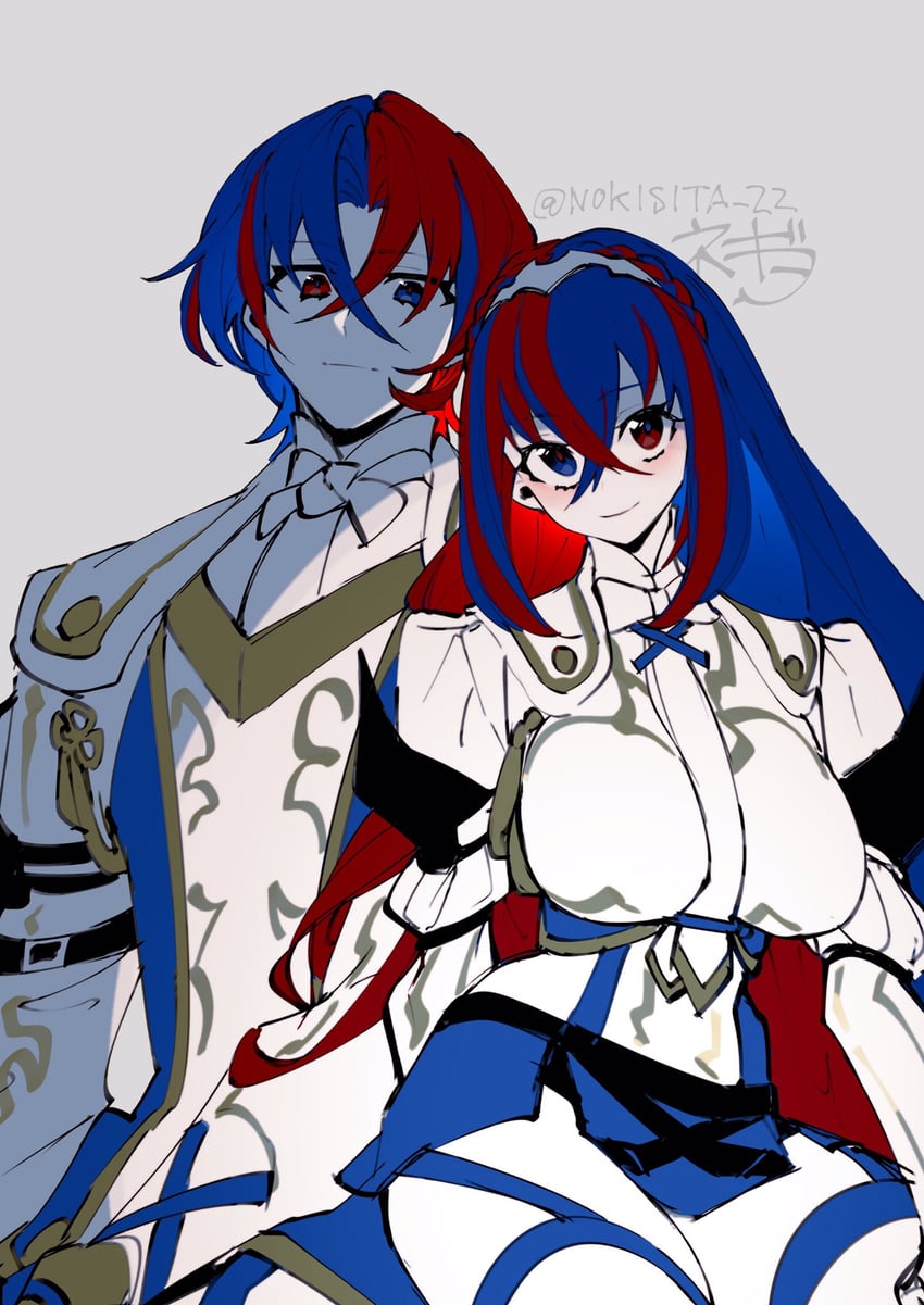 female alear and male alear (fire emblem and 1 more) drawn by negiwo