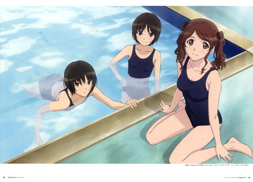 nanasaki ai, tachibana miya, and nakata sae (amagami) drawn by gouda_hiroaki
