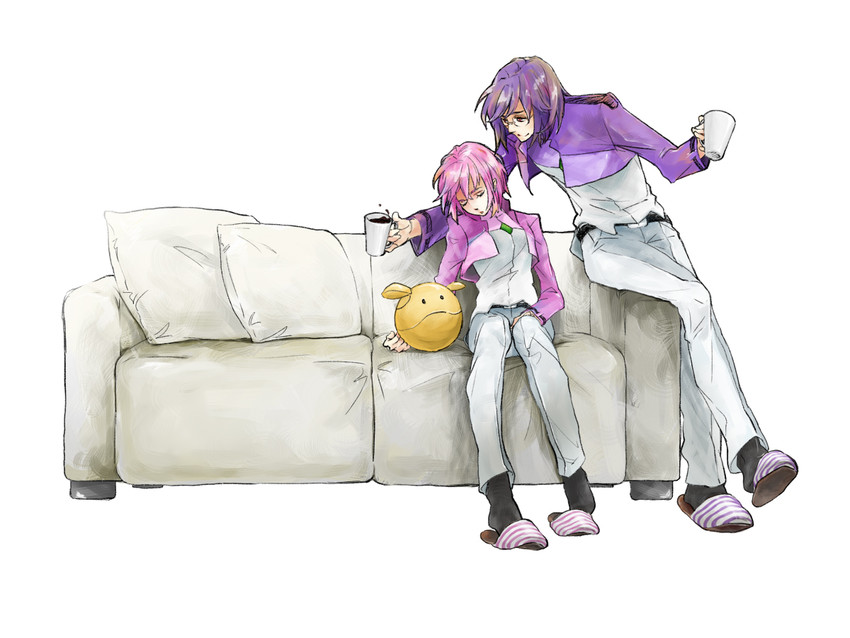 haro, tieria erde, and feldt grace (gundam and 1 more) drawn by ta_ko