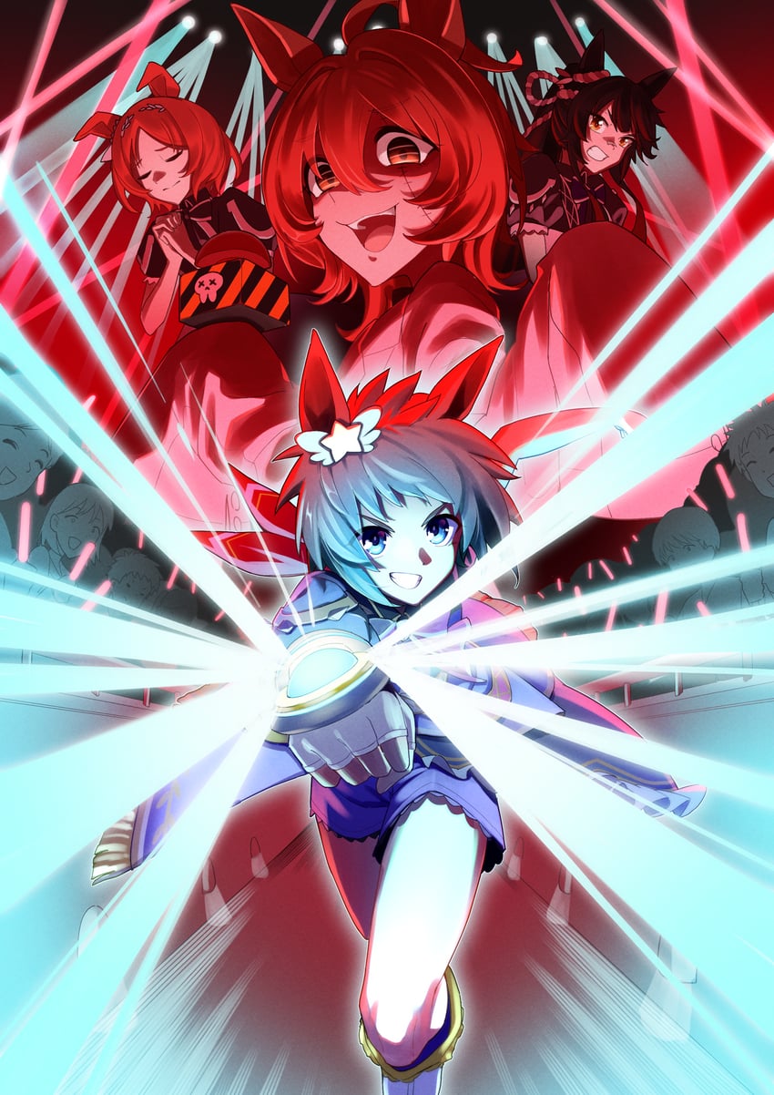 agnes tachyon, narita brian, sakura laurel, and biko pegasus (umamusume) drawn by freely2327