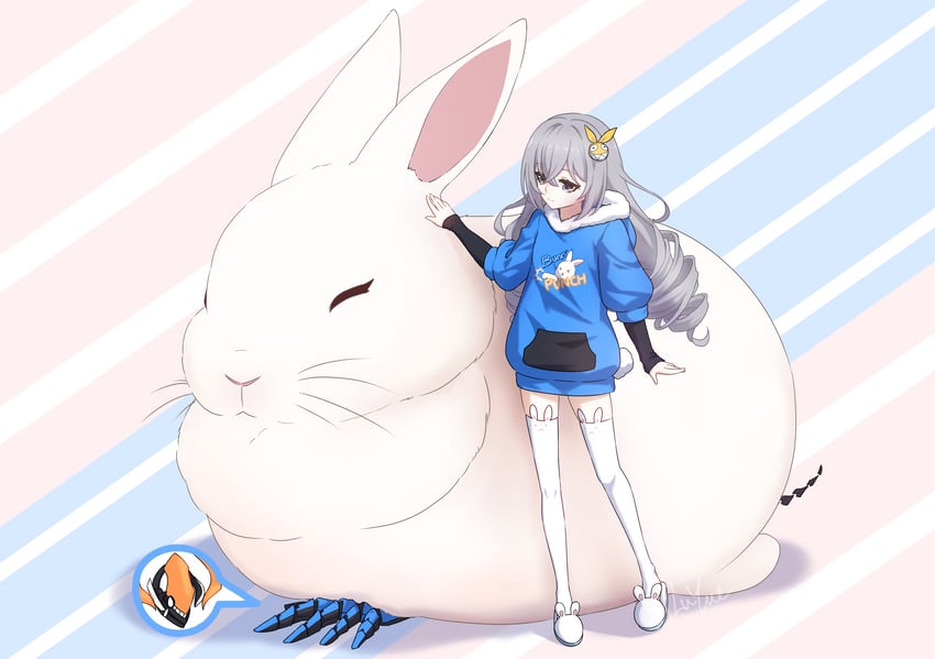 bronya zaychik, homu, and project bunny (honkai and 1 more) drawn by luyue