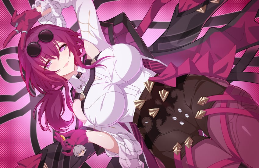 trailblazer, kafka, and caelus (honkai and 1 more) drawn by bupa_chila