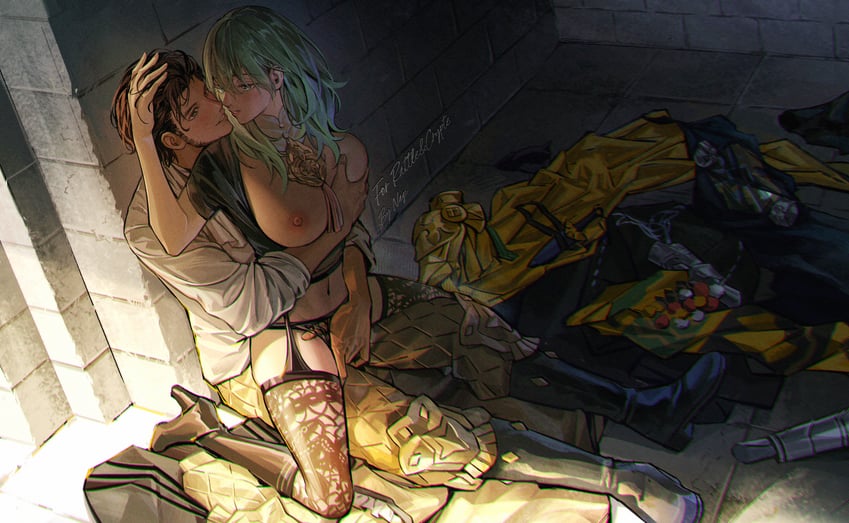 claude von riegan and female byleth (fire emblem and 1 more) drawn by zhihaiwusheng