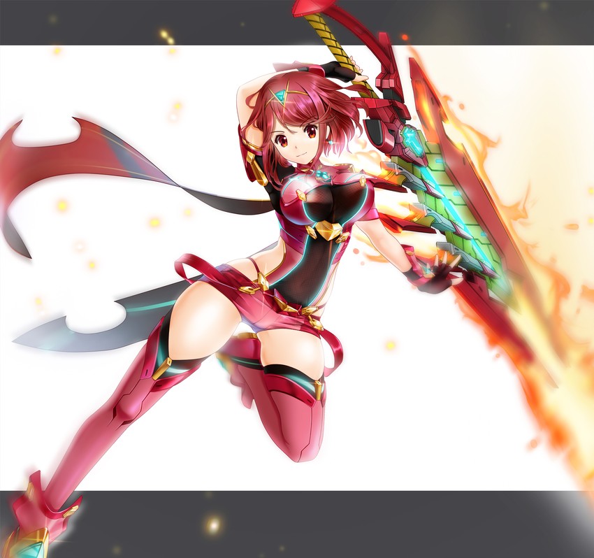 pyra (xenoblade chronicles and 1 more) drawn by hiroki_shin