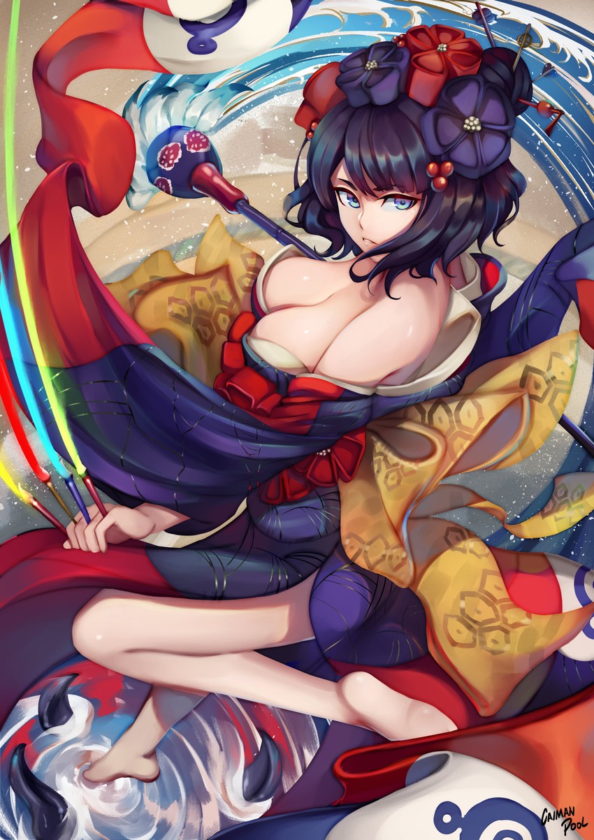 katsushika hokusai (fate and 1 more) drawn by caiman_pool