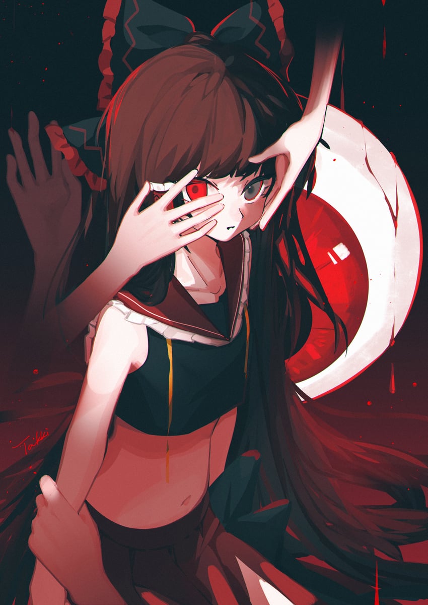 hakurei reimu (touhou and 1 more) drawn by takki_(takkiko)