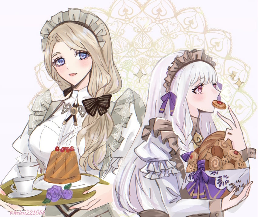 lysithea von ordelia and mercedes von martritz (fire emblem and 2 more) drawn by helen_(helen2210hk)