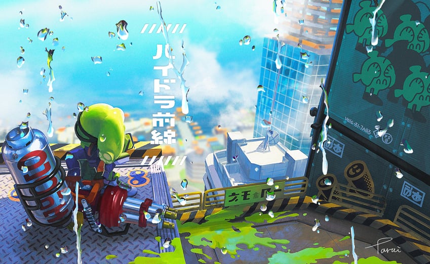 octoling player character (splatoon and 1 more) drawn by tarai_(silica5)