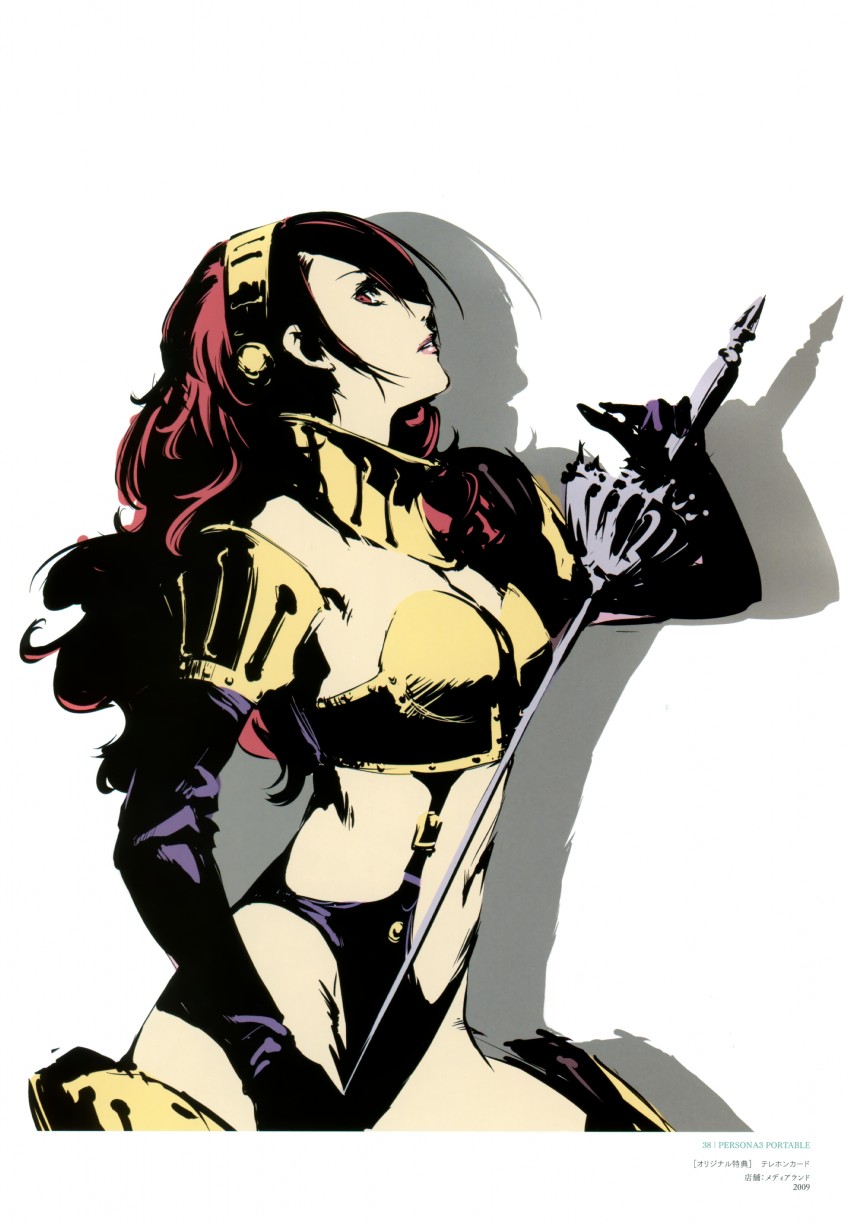 kirijou mitsuru (persona and 2 more) drawn by soejima_shigenori