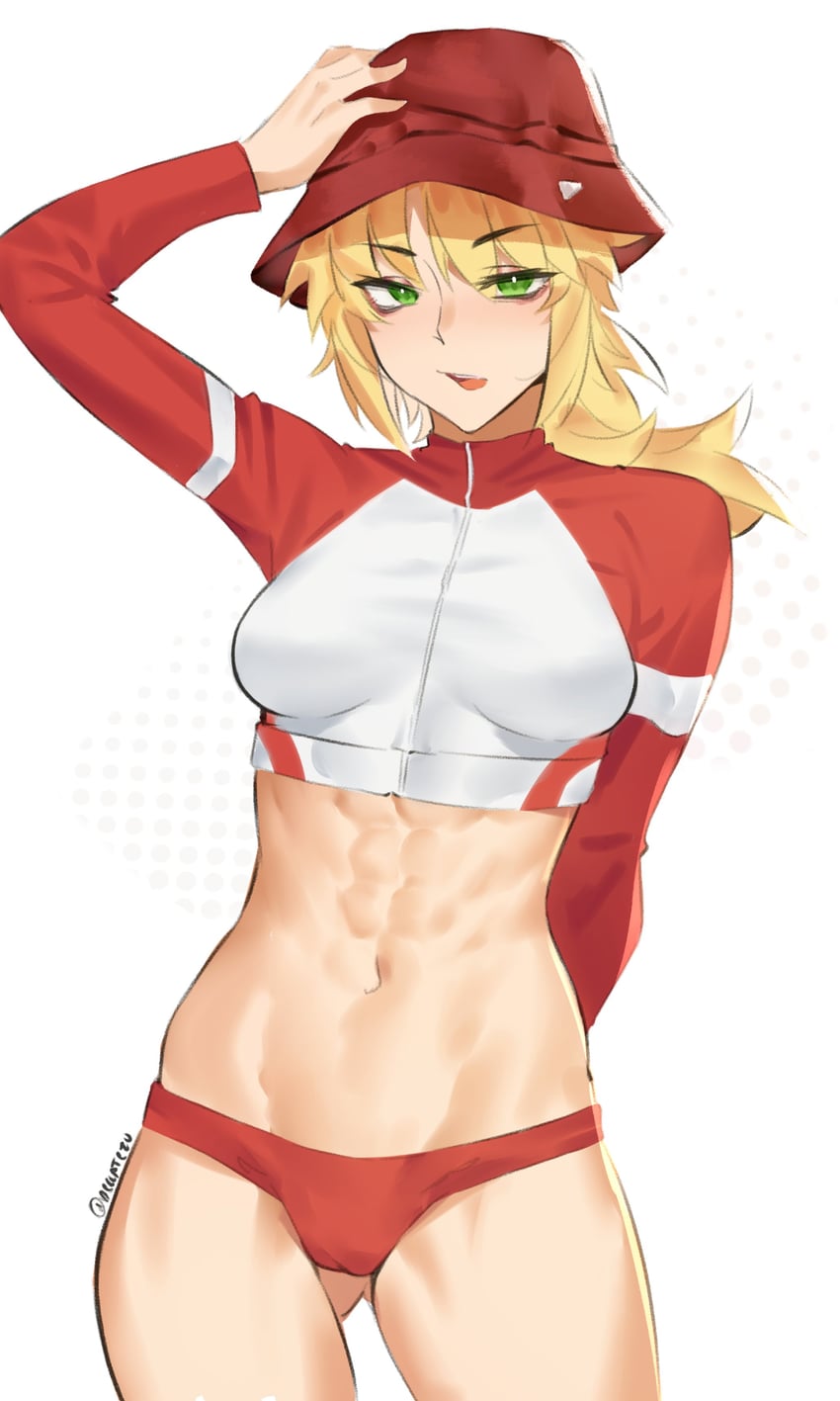 mordred and saki (fate and 2 more) drawn by deccatezu