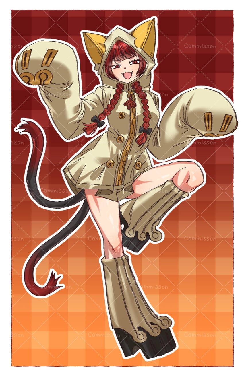 kaenbyou rin and taokaka (touhou and 1 more) drawn by grey_nagato