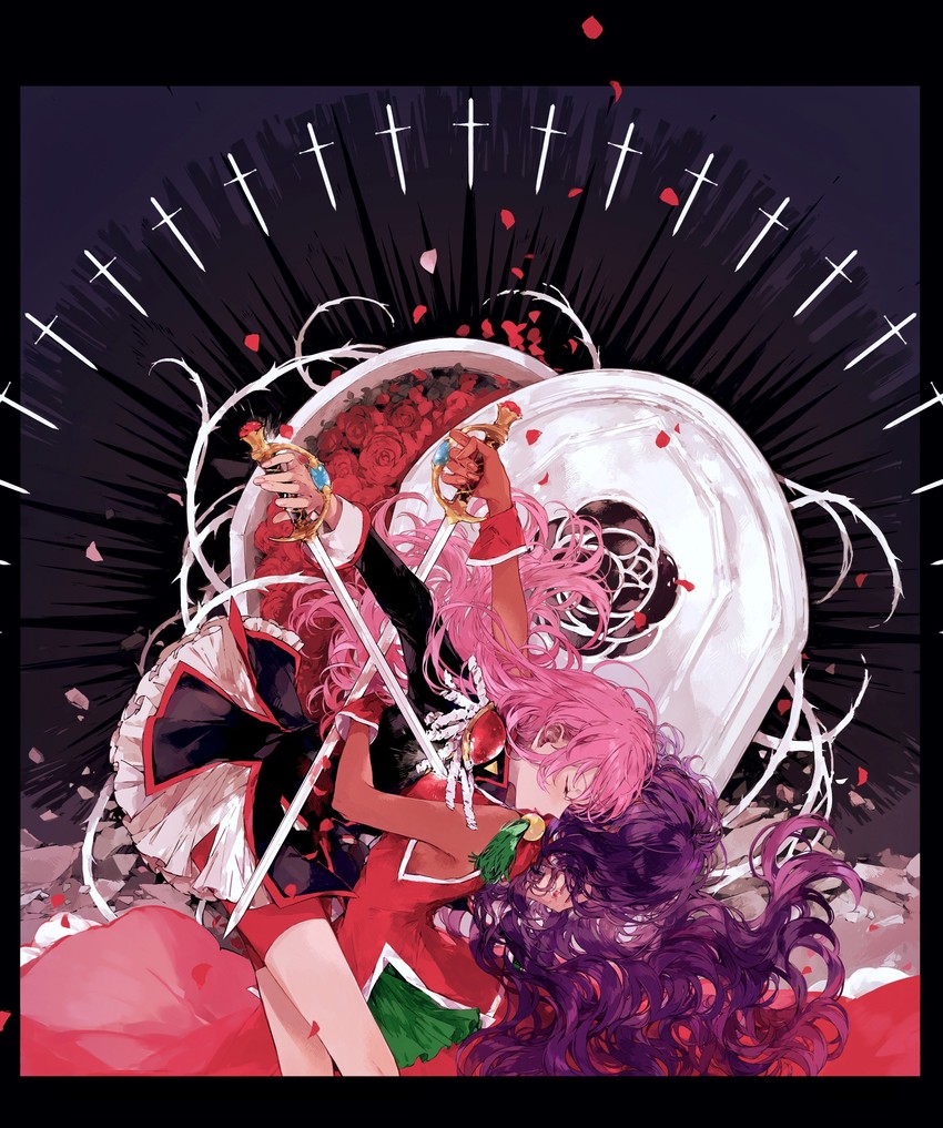 tenjou utena and himemiya anthy (shoujo kakumei utena) drawn by kakmxxxny06
