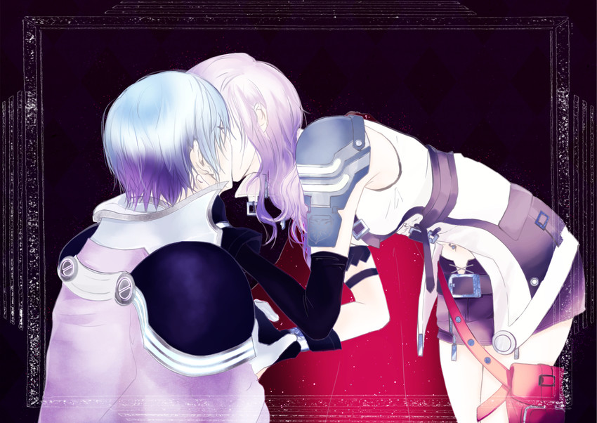 lightning farron and cid raines (final fantasy and 1 more) drawn by hio_(plusxxx)