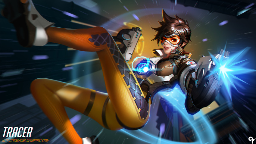 tracer (overwatch and 1 more) drawn by liang_xing