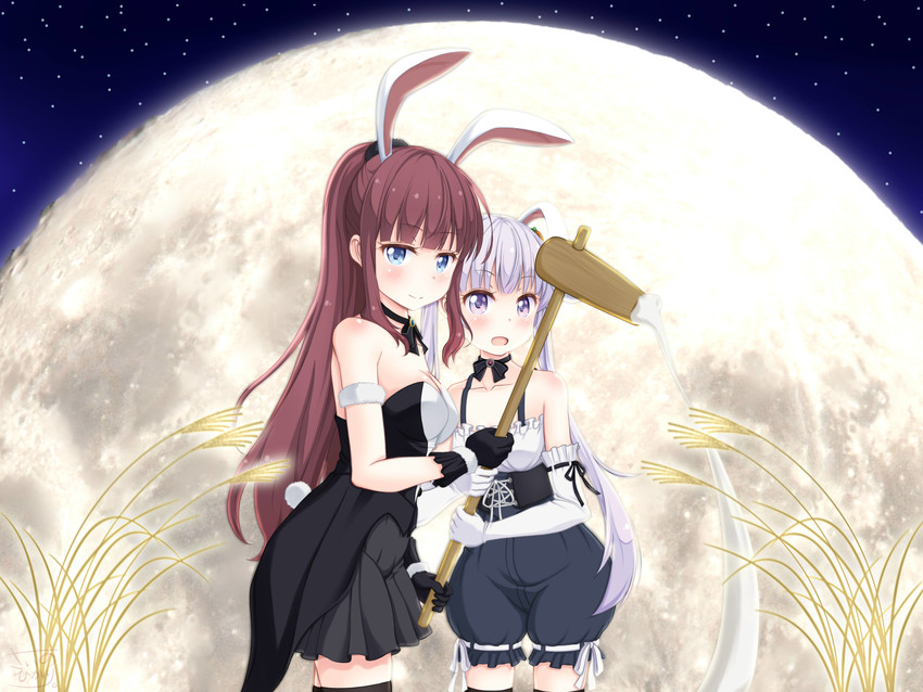 suzukaze aoba and takimoto hifumi (new game!) drawn by sainohikari