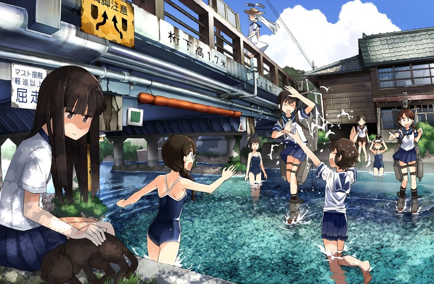 fubuki, murakumo, hatsuyuki, shikinami, miyuki, and 4 more (kantai collection) drawn by sakura_(medilore)