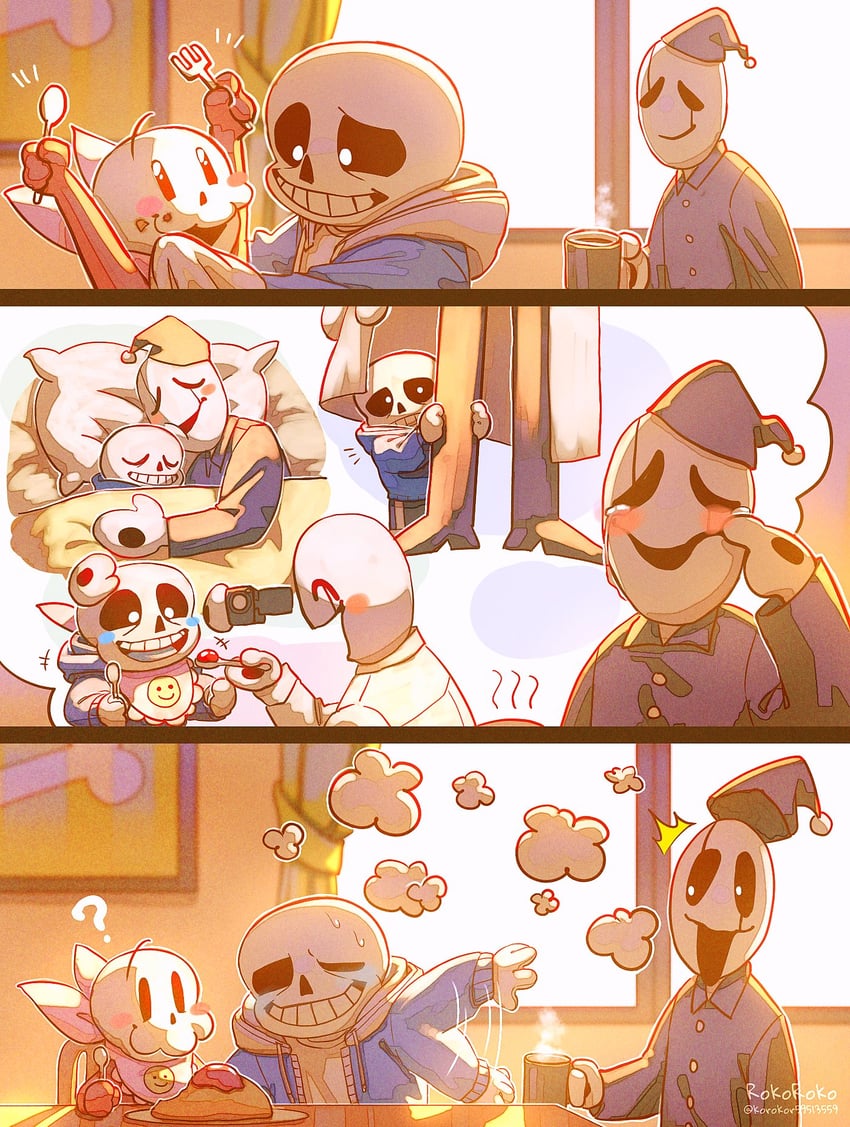 sans, papyrus, and w.d. gaster (undertale) drawn by noah_(rokoroko)