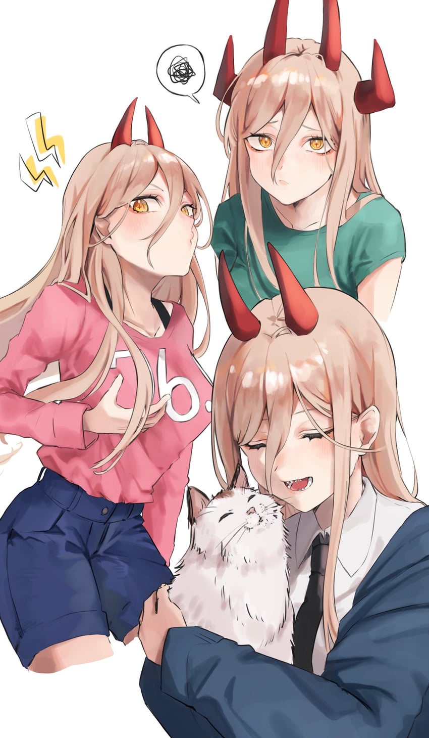 power and meowy (chainsaw man) drawn by nanami_(u_nanamiii)