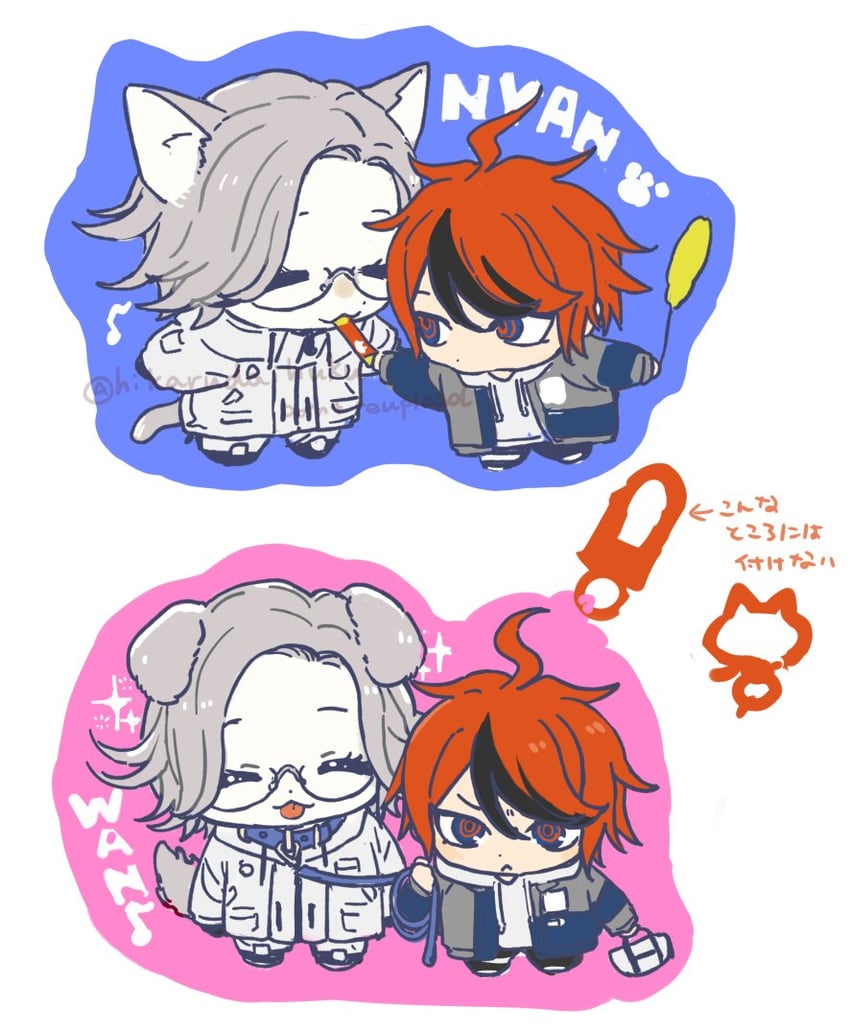 aotsuki eito and sumino takumi (the hundred line -last defense academy-) drawn by hikarudaihuku
