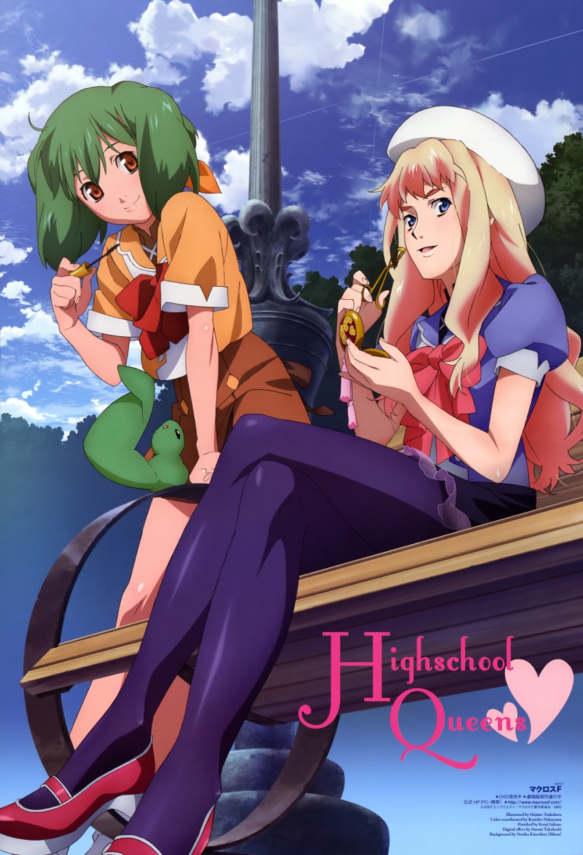 sheryl nome, ranka lee, and ai-kun (macross and 1 more) drawn by tsukahara_hajime