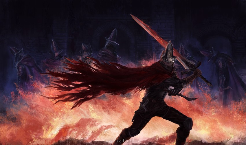 abyss watcher (dark souls and 1 more) drawn by luffie