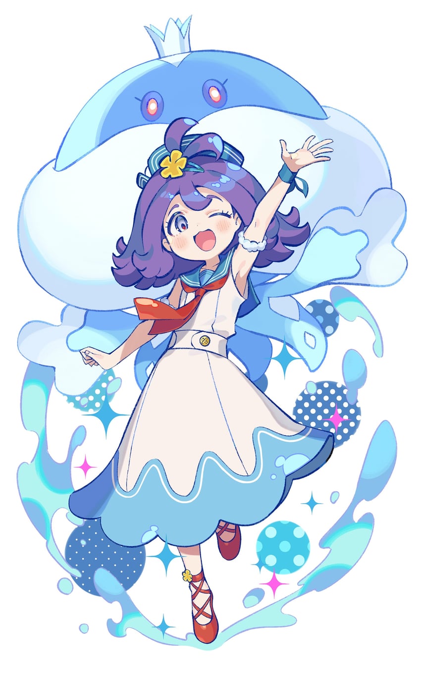acerola and jellicent (pokemon and 1 more) drawn by iroyopon