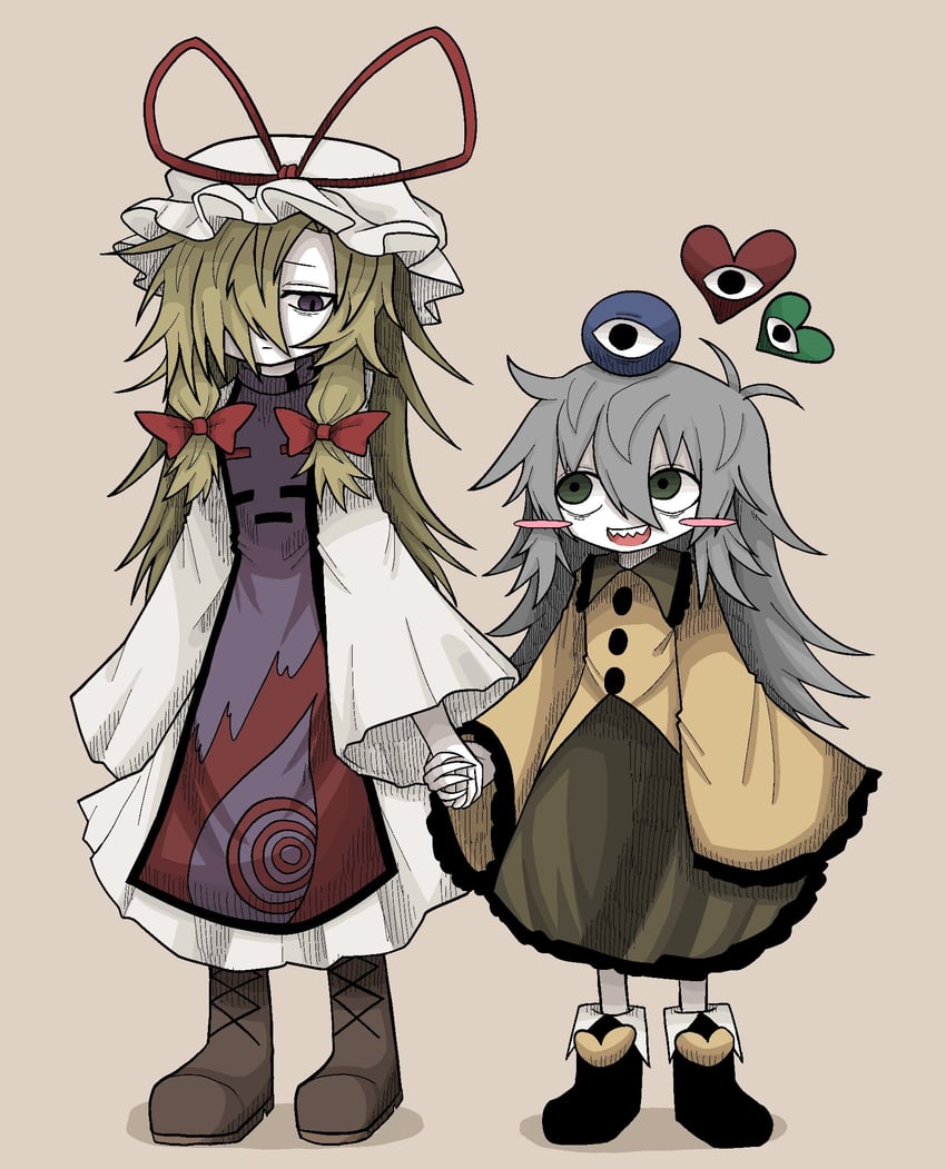 komeiji koishi and yakumo yukari (touhou and 1 more) drawn by zunusama