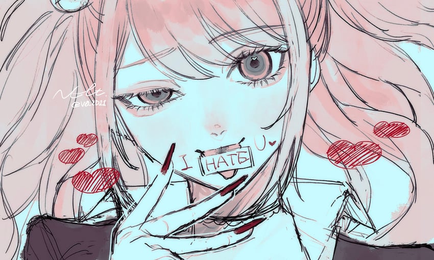 enoshima junko (danganronpa and 1 more) drawn by v0_id11