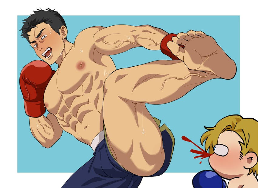 ao isami and lewis smith (yuuki bakuhatsu bang bravern) drawn by leghair180