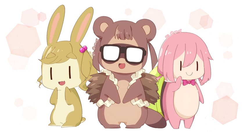 kagamihara nadeshiko, inuyama aoi, and oogaki chiaki (yurucamp and 1 more) drawn by uta_25