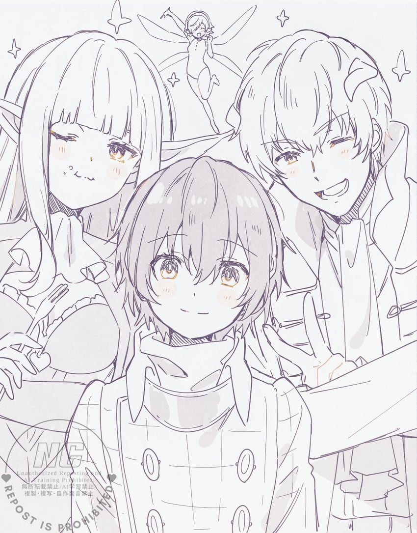 protagonist, hulkenberg, gallica, and strohl (metaphor: refantazio) drawn by bochi_(5hxm)
