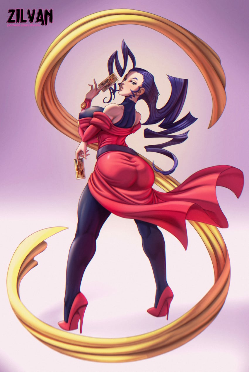 rose (street fighter and 1 more) drawn by zilvan