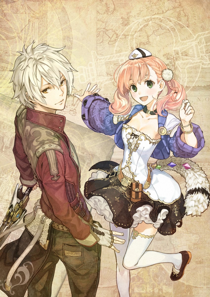 escha malier and logix ficsario (atelier and 1 more) drawn by hidari_(left_side)
