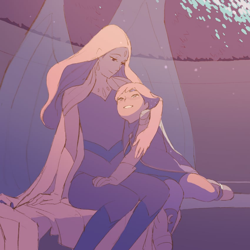 glimmer and queen angella (she-ra and the princesses of power) drawn by 55bata6rou