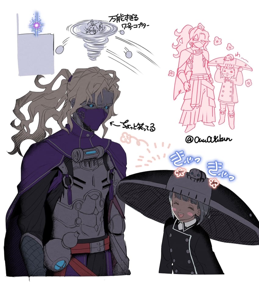 lilac, no.7, and motley (ender lilies quietus of the knights and 1 more) drawn by yunosuke_(ouuouukun)
