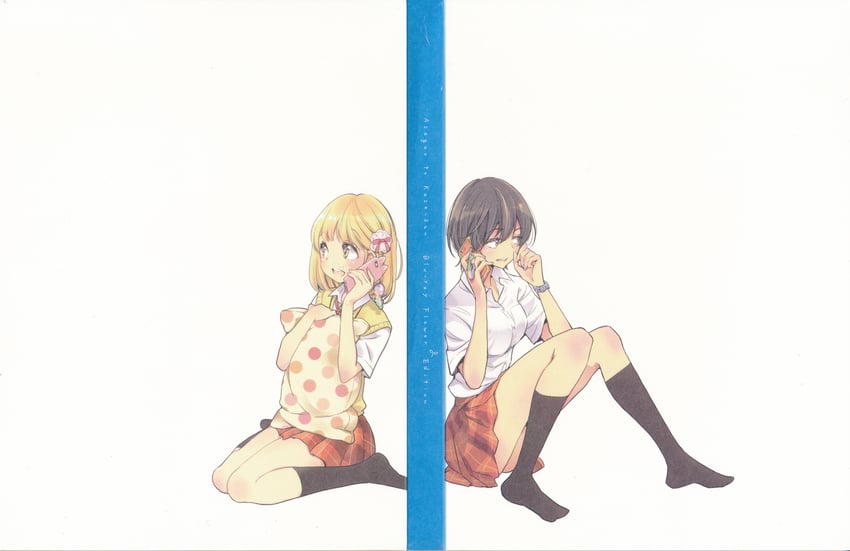 kase tomoka and yamada yui (asagao to kase-san) drawn by takashima_hiromi