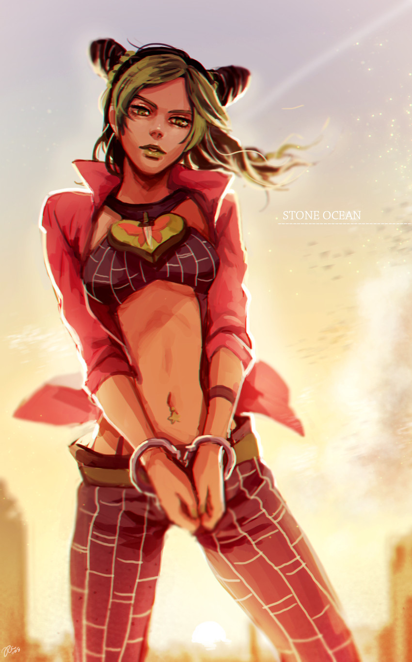 kujo jolyne (jojo no kimyou na bouken and 1 more) drawn by noriuma