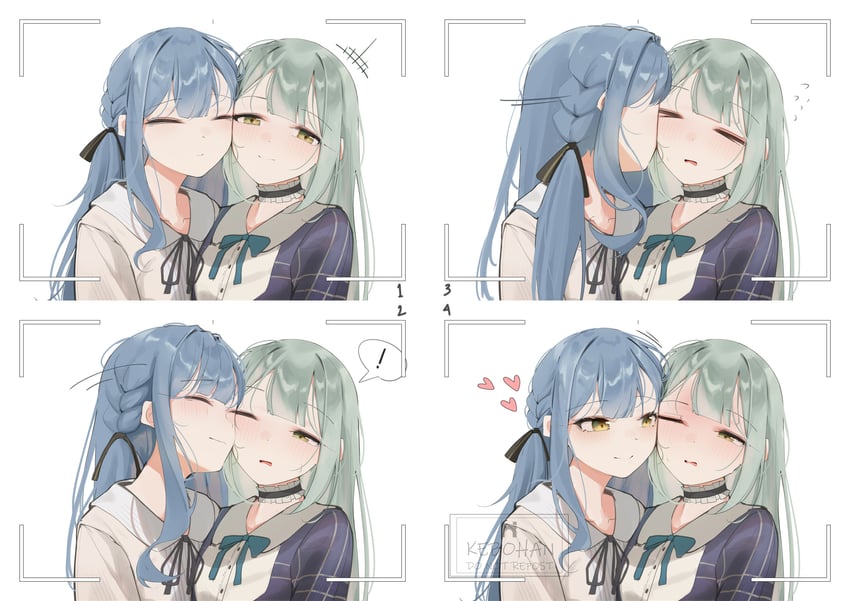 togawa sakiko and wakaba mutsumi (bang dream! and 1 more) drawn by kebohan