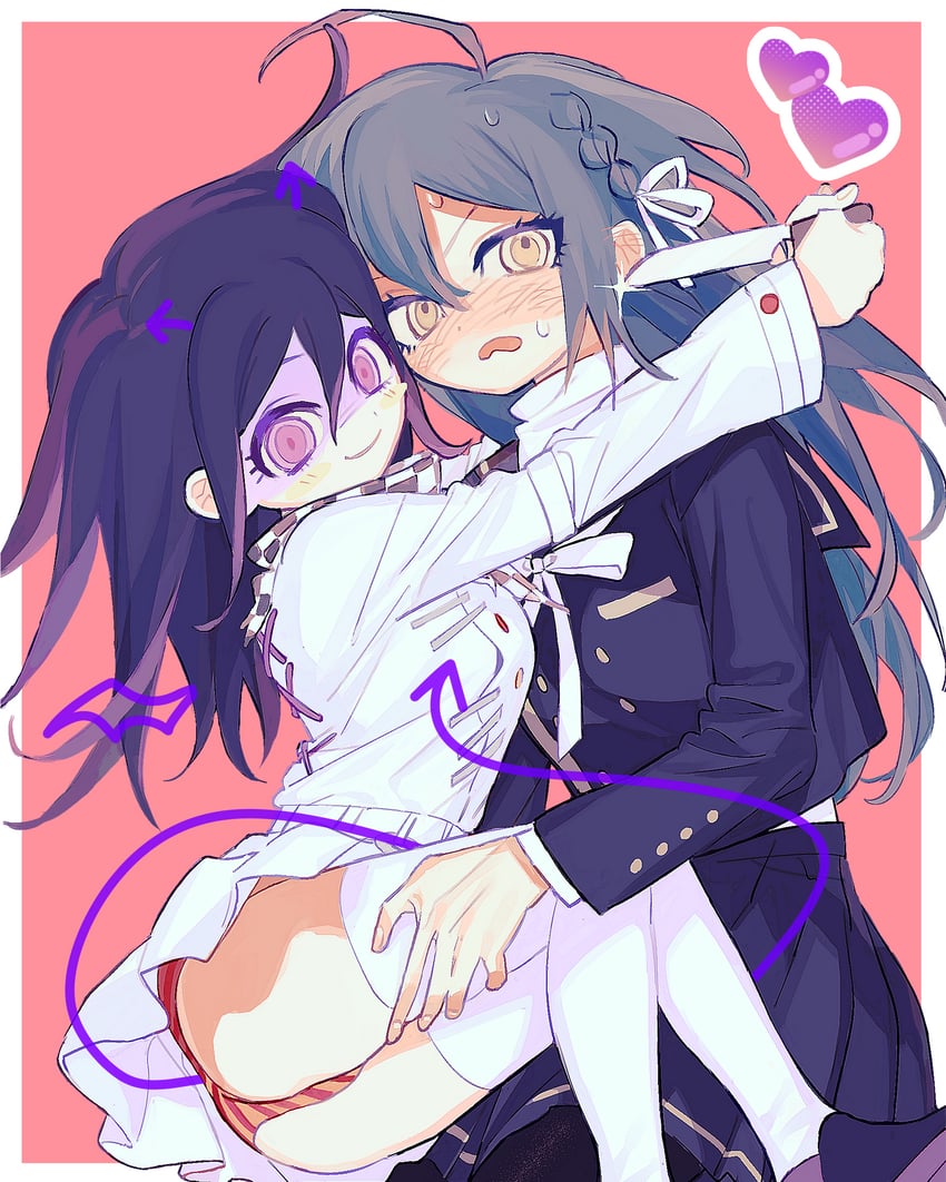 oma kokichi and saihara shuichi (danganronpa and 1 more) drawn by laz_(wancchaco)