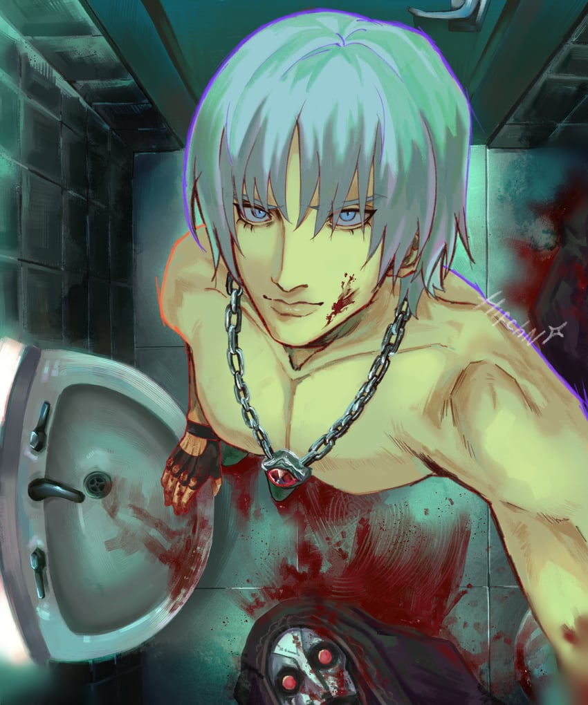 dante (devil may cry and 1 more) drawn by ifa_(hifchn)