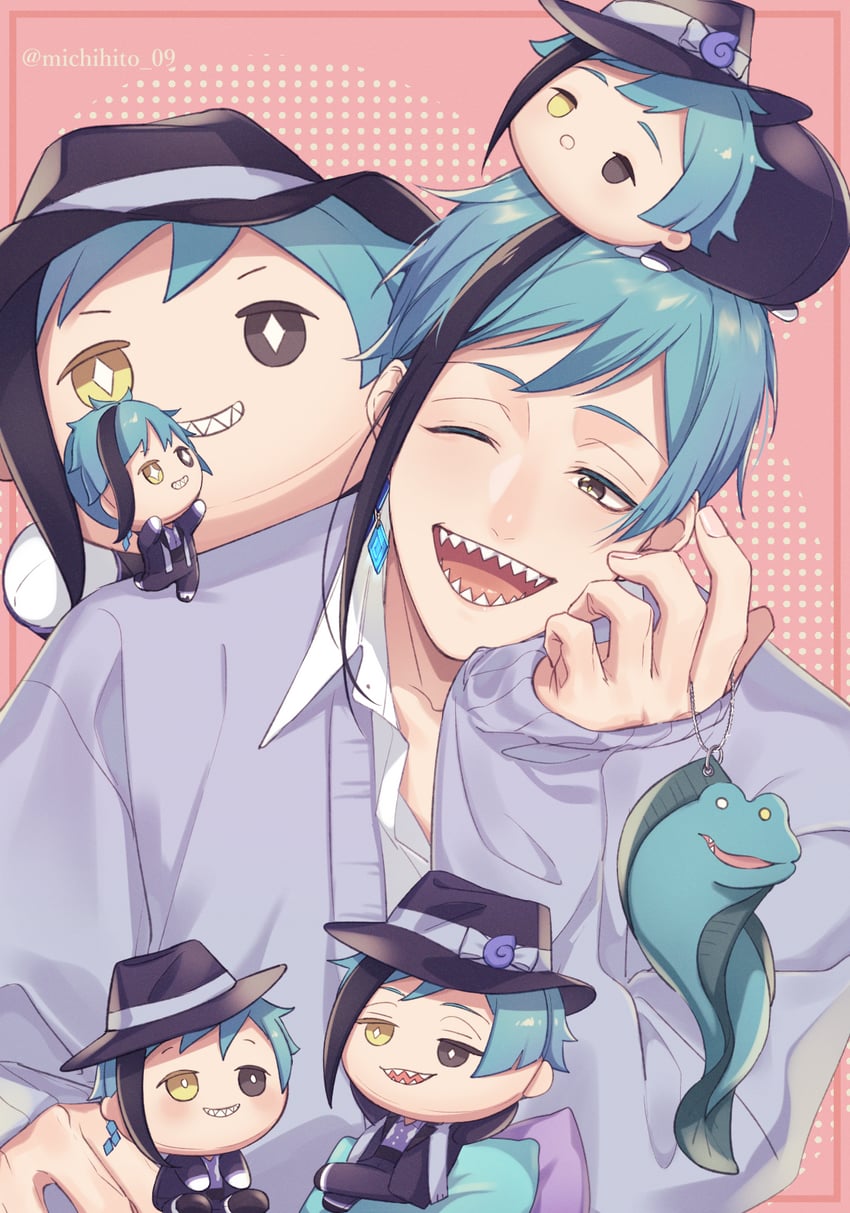floyd leech and jade leech (twisted wonderland and 1 more) drawn by michihito
