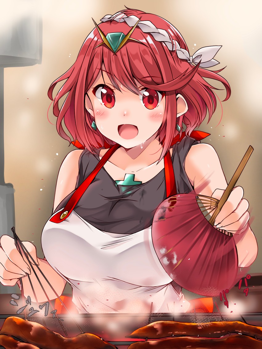 pyra (xenoblade chronicles and 1 more) drawn by kurokaze_no_sora